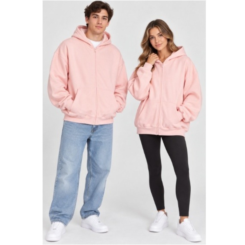 Comfrt Unisex Bubblegum Pastel Zip Hoodie Size 3XL NWT